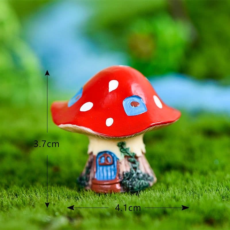 image-Mushroom House Micro Landscape Decoration Resin Artifact Villa House