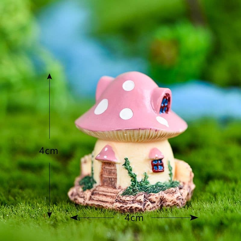 image-Mushroom House Micro Landscape Decoration Resin Artifact Villa House