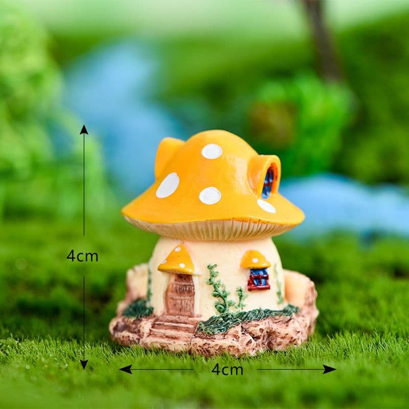 image-Mushroom House Micro Landscape Decoration Resin Artifact Villa House