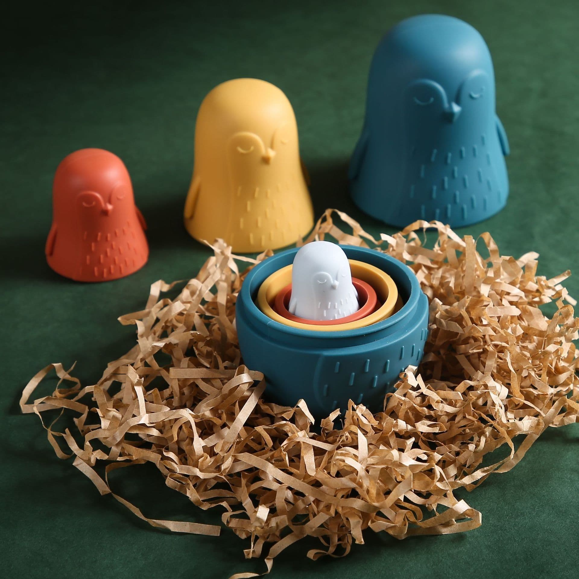 image-Penguin Silicone Puzzle Toy Assembled Matryoshka Doll