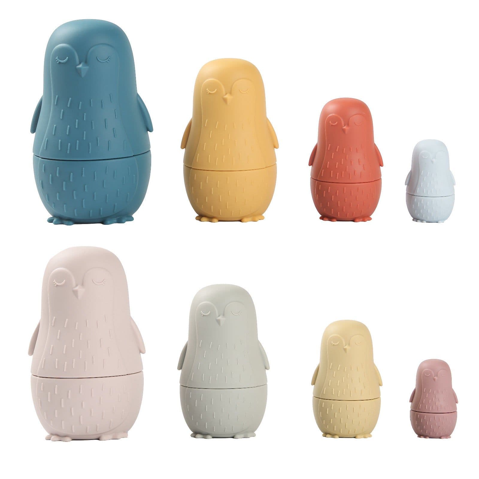 image-Penguin Silicone Puzzle Toy Assembled Matryoshka Doll