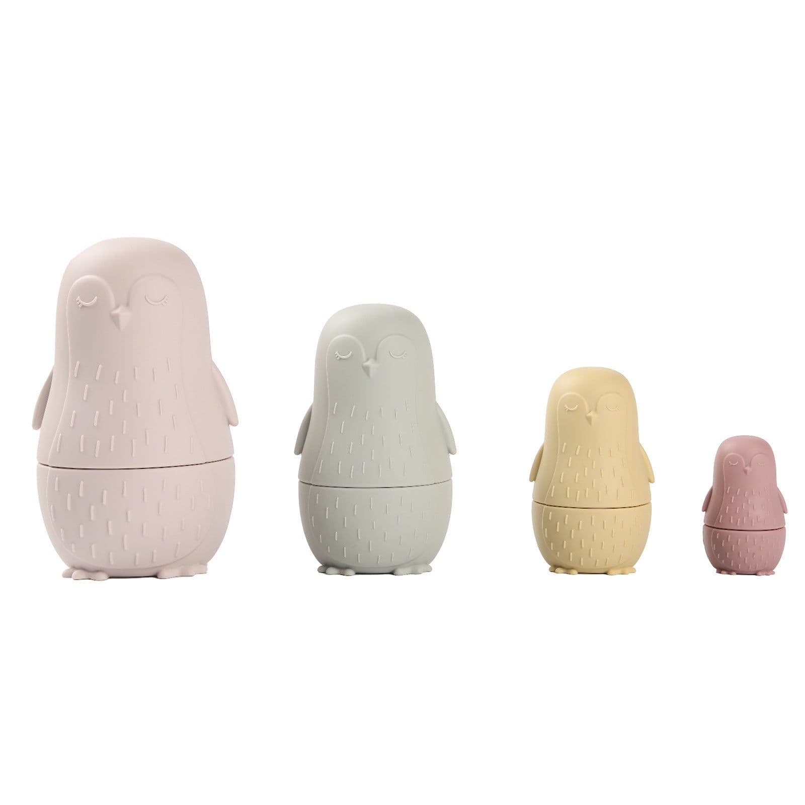 image-Penguin Silicone Puzzle Toy Assembled Matryoshka Doll