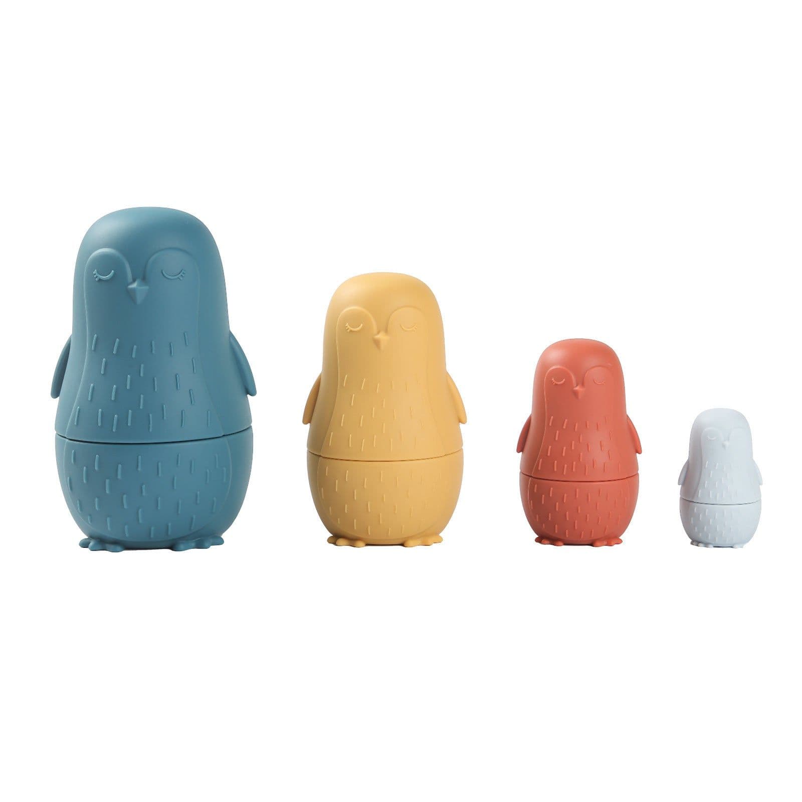 image-Penguin Silicone Puzzle Toy Assembled Matryoshka Doll