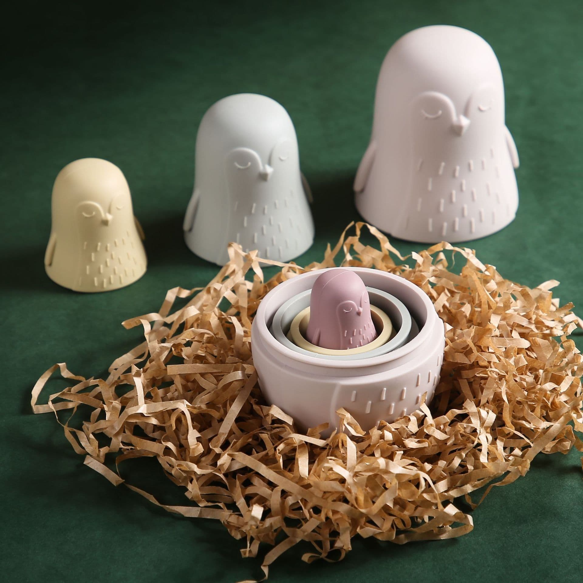 image-Penguin Silicone Puzzle Toy Assembled Matryoshka Doll