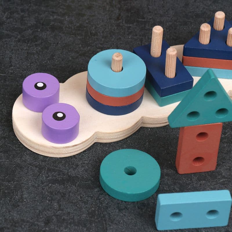 image-Baby's Color Cognition Montessori Early Education Geometric Shape Matching