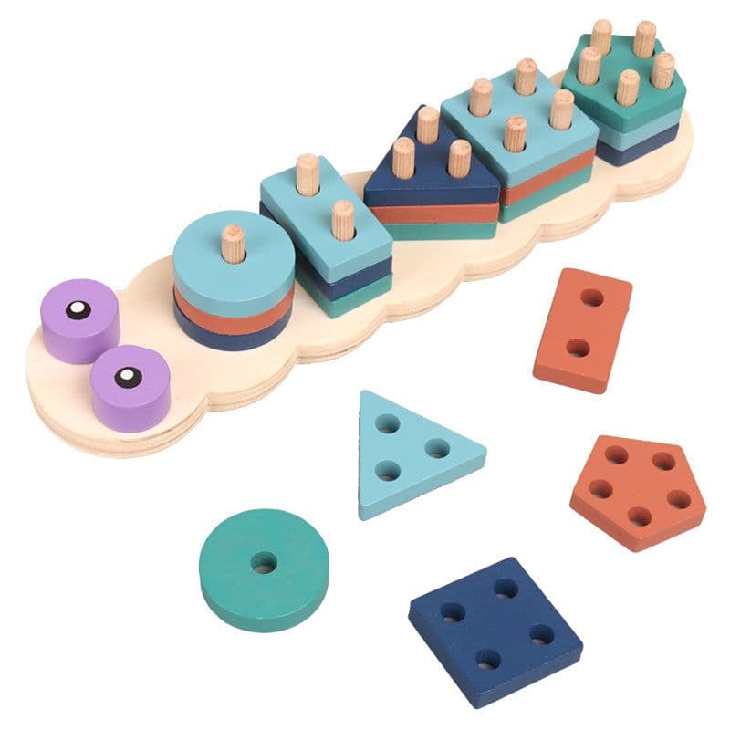 image-Baby's Color Cognition Montessori Early Education Geometric Shape Matching