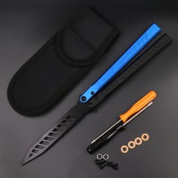 image-Aluminum Alloy Integrated Handle Swinging Knife Butterfly Knife Does