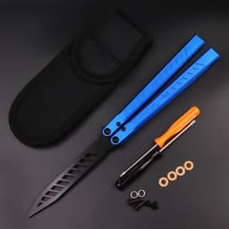 image-Aluminum Alloy Integrated Handle Swinging Knife Butterfly Knife Does