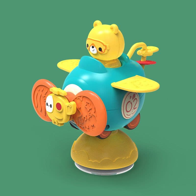 image-Children's Sucker Turn Music Inertia Car Cartoon Fidget Spinner Toys