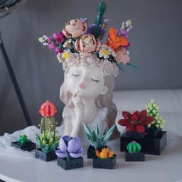 image-Home Variety Orchid Bouquet Succulent Ornaments Blocks Beneficial Intelligent Toys
