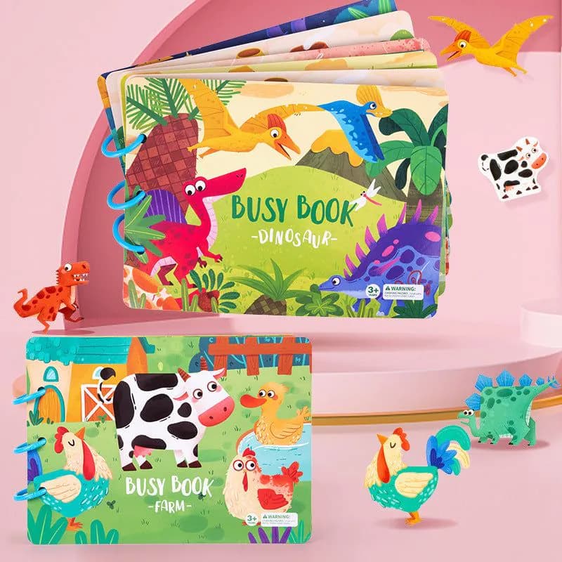 image-Children's Busy Book Educational Toys Repeated Paste