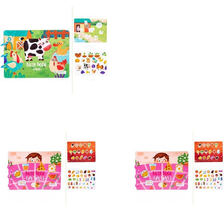 image-Children's Busy Book Educational Toys Repeated Paste
