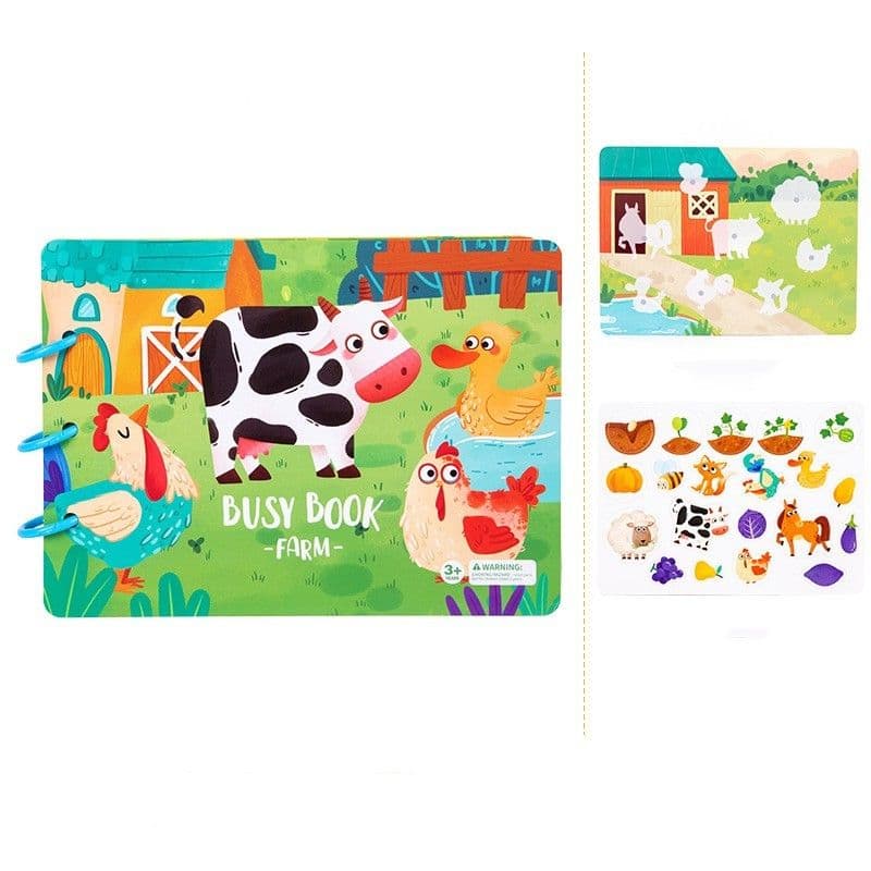 image-Children's Busy Book Educational Toys Repeated Paste