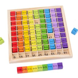 image-Wooden Ninety-nine Multiplication Table Building Blocks Educational Toys
