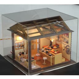 image-Cottage Time Coffee House Florist Handmade Model House Assembly Toys