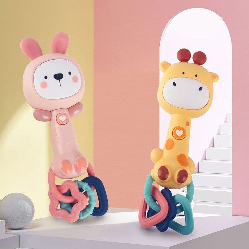 image-Early Education Music Light Grasp Bb Stick Baby Hand Rattle Bell 6 Months Children's Toys