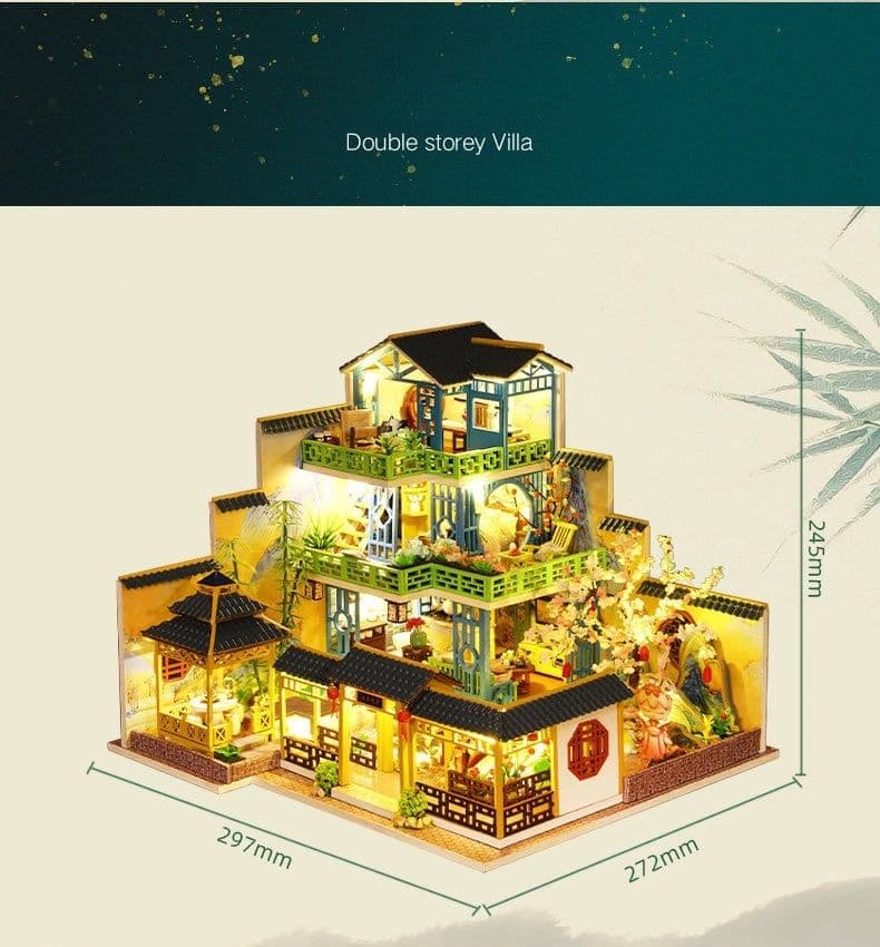 image-DIY Cottage Fuchun Mountain Residence Handmade Wooden Building Large Villa House