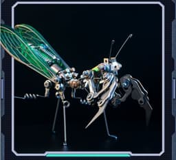 image-Phantom Prayer Bug Metal Tide Play Handmade Assembled Praying Mantis Model Insect Ornaments Holiday Gift For Boys