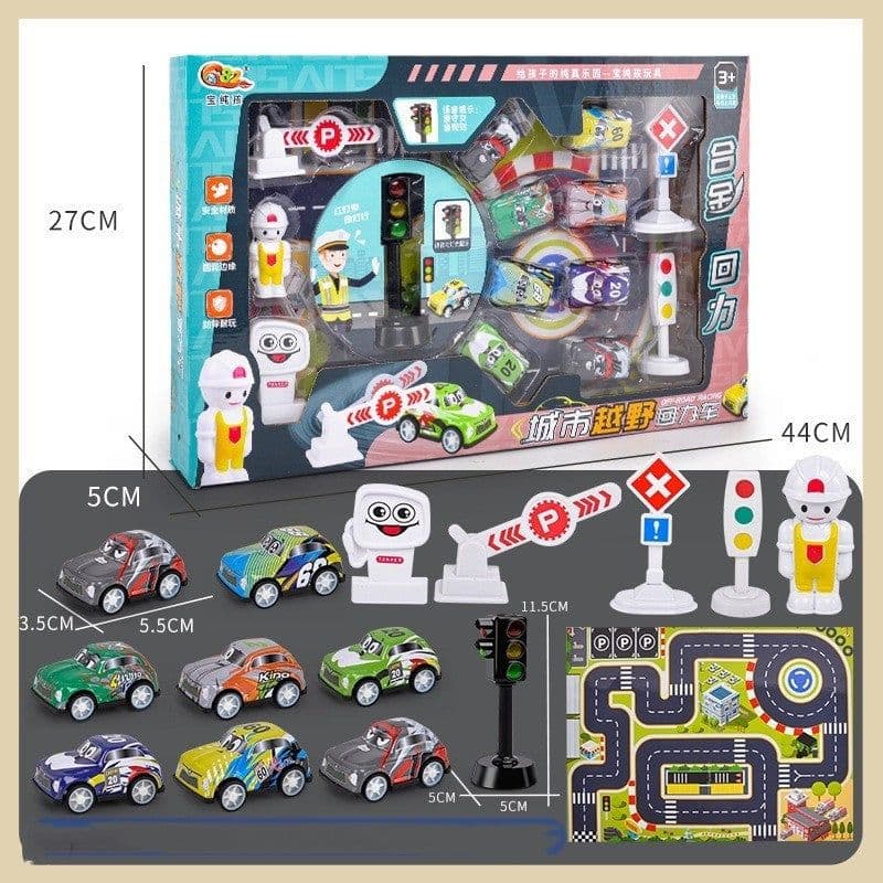 image-Alloy Metal Car Model Non-duplicate Children's Simulation Model Car Set High-grade Gift Box