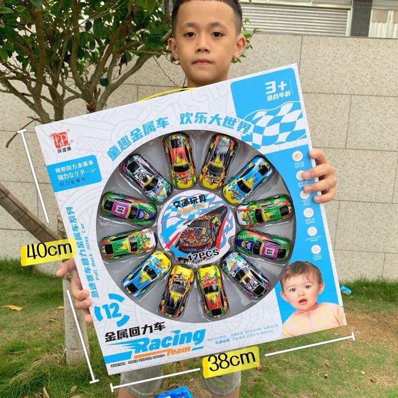image-Alloy Metal Car Model Non-duplicate Children's Simulation Model Car Set High-grade Gift Box