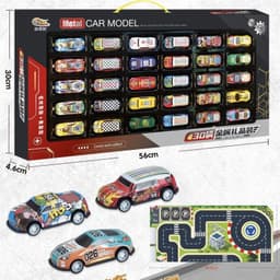 image-Alloy Metal Car Model Non-duplicate Children's Simulation Model Car Set High-grade Gift Box