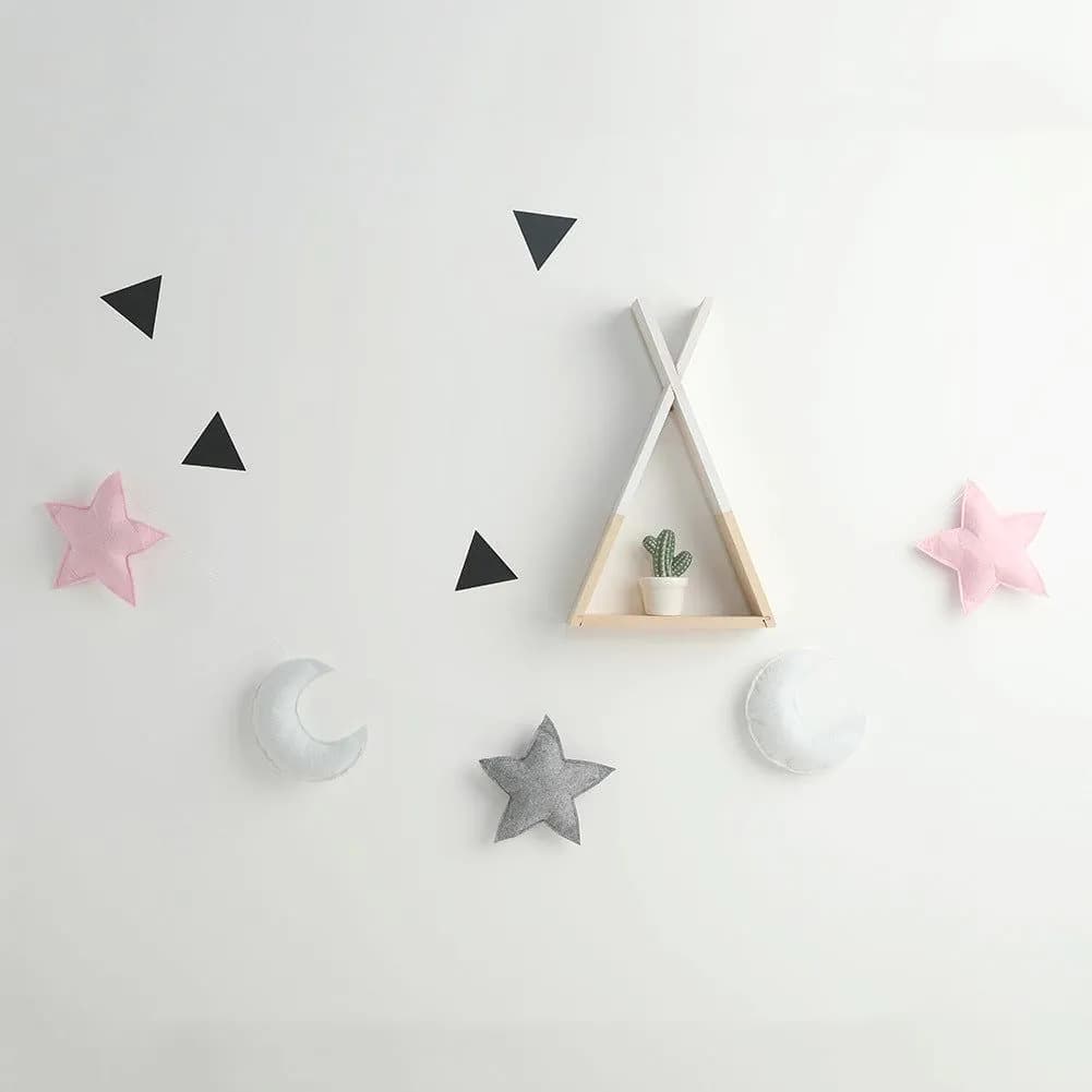 image-Star Moon Hanging Ornament Children's Room Crib 5 Star Decorations