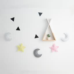 image-Star Moon Hanging Ornament Children's Room Crib 5 Star Decorations