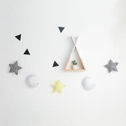 image-Star Moon Hanging Ornament Children's Room Crib 5 Star Decorations