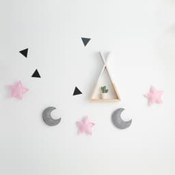 image-Star Moon Hanging Ornament Children's Room Crib 5 Star Decorations
