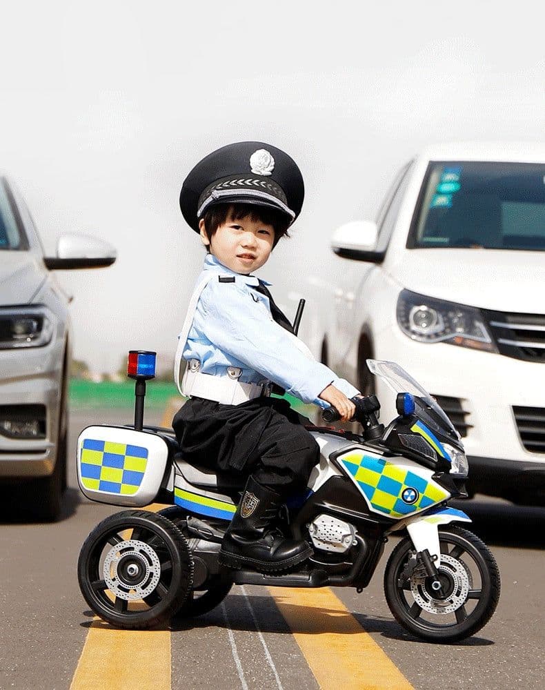 image-Children's Electric Police Lamp Rechargeable Motorcycle