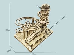 image-DIY Three-dimensional Puzzle Wooden Mechanical Track Ball Splicing Model Educational Toys