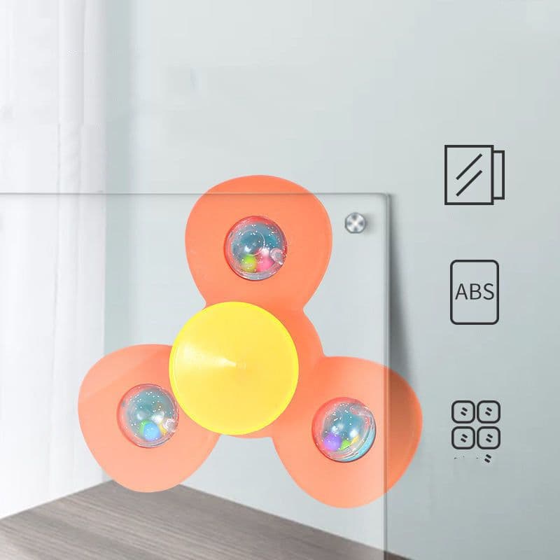 image-Children's Suction Cup Round Music Toy Baby Cartoon Rattle Can Bite