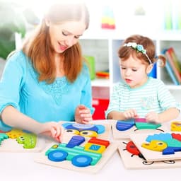 image-Children's Three Dimensional Wooden Puzzle
