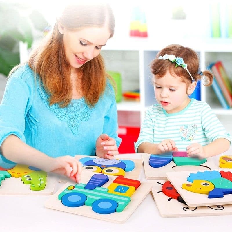 image-Children's Three Dimensional Wooden Puzzle