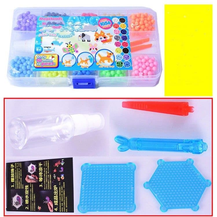 image-DIY Water Spray Magic Beads Handmade Toy Set Children's Color Crystal Puzzle Craft Kit