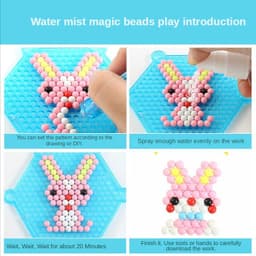 image-DIY Water Spray Magic Beads Handmade Toy Set Children's Color Crystal Puzzle Craft Kit
