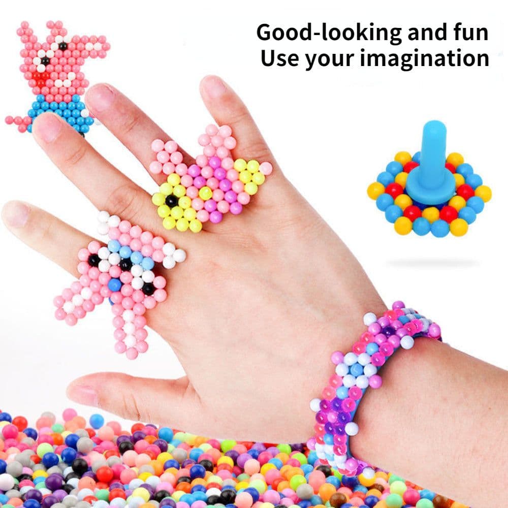 image-DIY Water Spray Magic Beads Handmade Toy Set Children's Color Crystal Puzzle Craft Kit