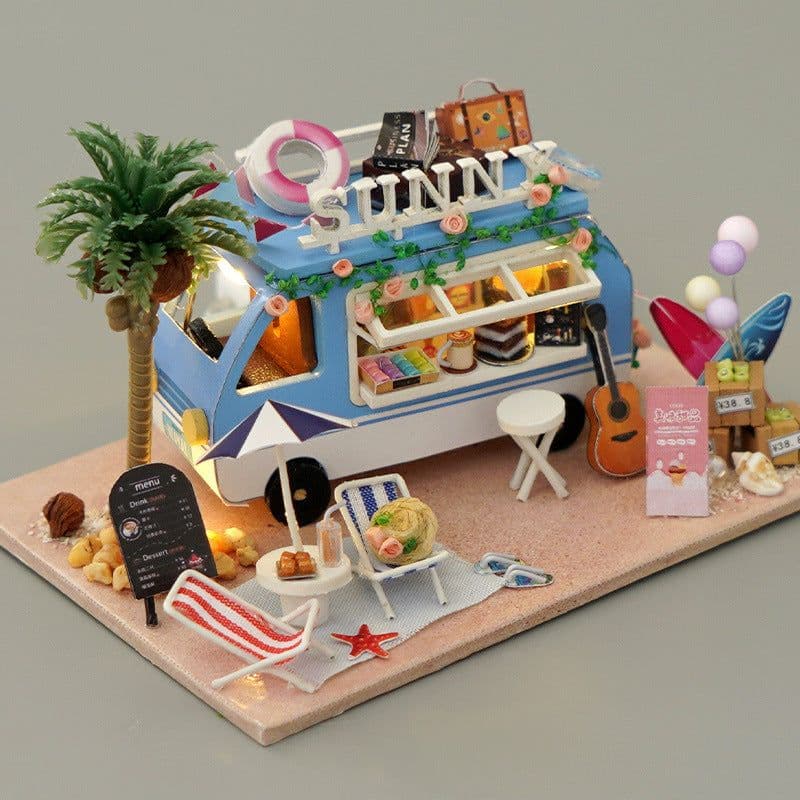 image-Cottage Court House Ancient Style House Model Toy Puzzle