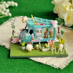 image-Cottage Court House Ancient Style House Model Toy Puzzle