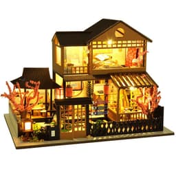 image-Cottage Court House Ancient Style House Model Toy Puzzle