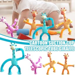 image-Giraffe Tubes Sensory Toys Novelty Spring Fidget Toy Stretch Tube Stress Relief Toy For Kid Birthday Gift Party Favors