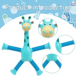 image-Giraffe Tubes Sensory Toys Novelty Spring Fidget Toy Stretch Tube Stress Relief Toy For Kid Birthday Gift Party Favors