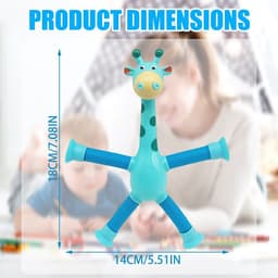 image-Giraffe Tubes Sensory Toys Novelty Spring Fidget Toy Stretch Tube Stress Relief Toy For Kid Birthday Gift Party Favors