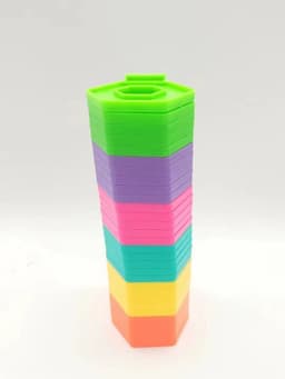 image-New Fidgetloop Stacking Toy Puzzle Building Block Stress Relief Toys Interesting Rainbow Early Educational For Infant