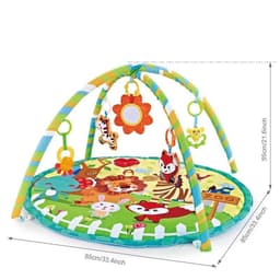 image-Children's Fitness Rack Game Round Blanket Crawling Floor Mat Toys
