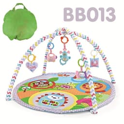 image-Children's Fitness Rack Game Round Blanket Crawling Floor Mat Toys