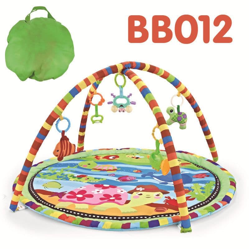 image-Children's Fitness Rack Game Round Blanket Crawling Floor Mat Toys