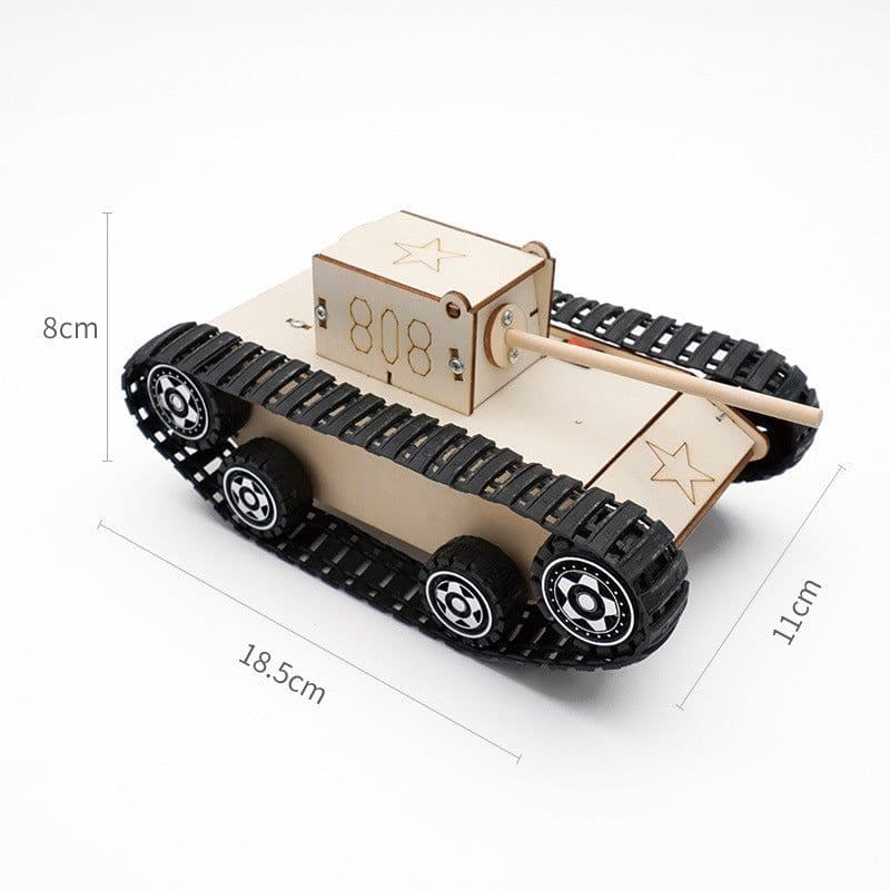 image-Electric Tracked Tank Vehicle Puzzle Toy
