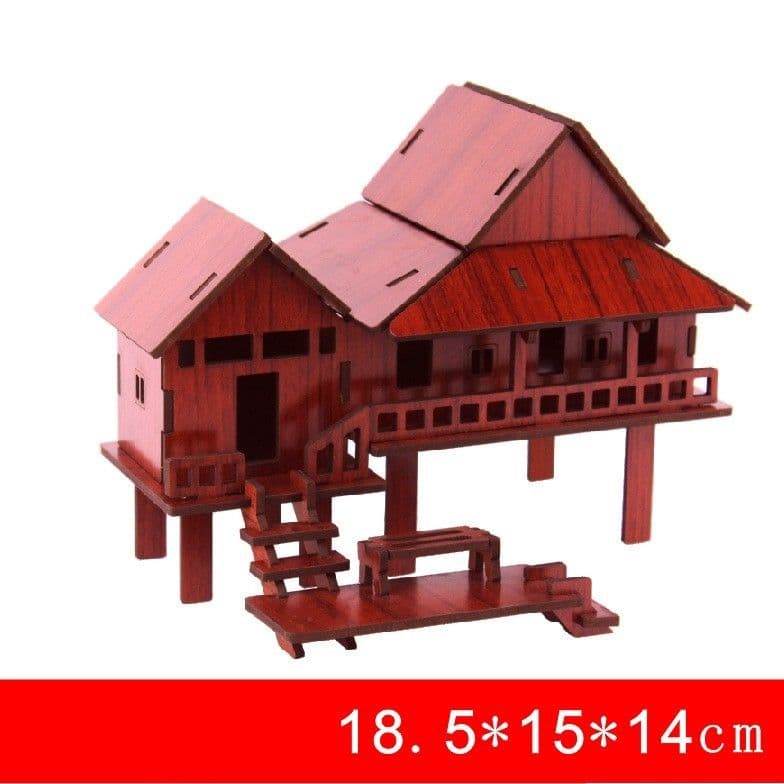 image-3D Three-dimensional Wooden Puzzle Models Children's DIY Toys