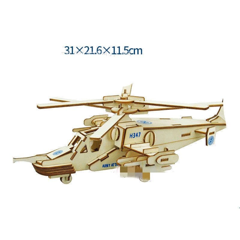 image-Wooden 3d Stereo Puzzle Children's Puzzles DIY Hand Building Model